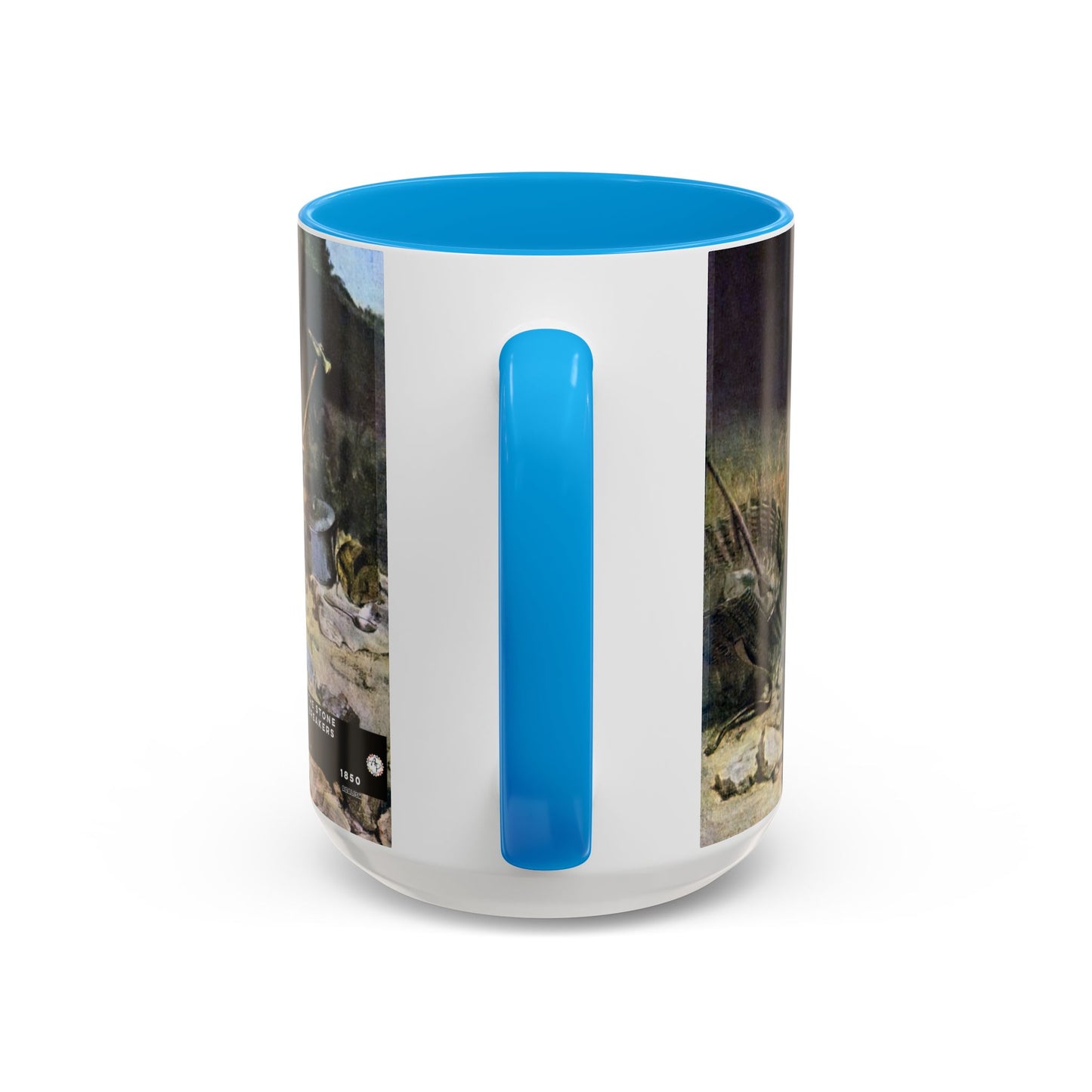 Courbet, Gustave - The Stone Breakers (1850) - Colorful Accent Mugs