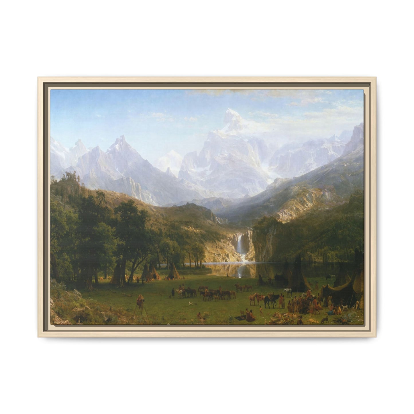 Bierstadt, Albert - The Rocky Mountains, Lander’s Peak (1863) - Matte Canvas, Framed