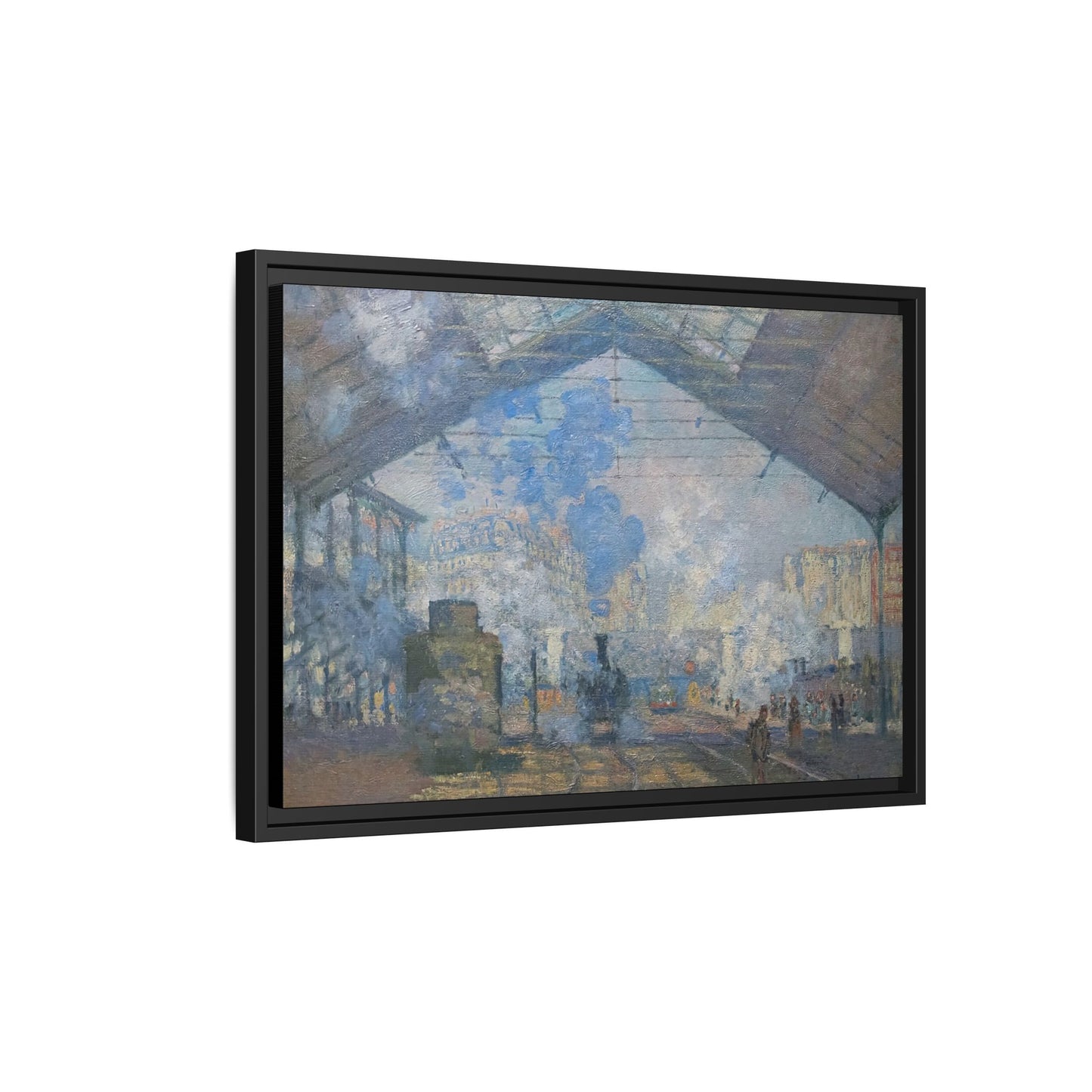 Monet, Claude - Le Gare Saint-Lazare (1877) - Matte Canvas, Framed