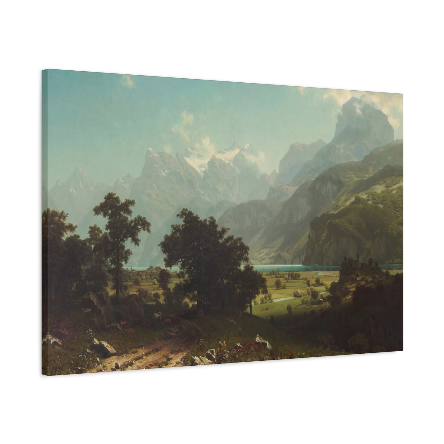 Bierstadt, Albert - Lake Lucerne (1858) - Canvas Block, unframed