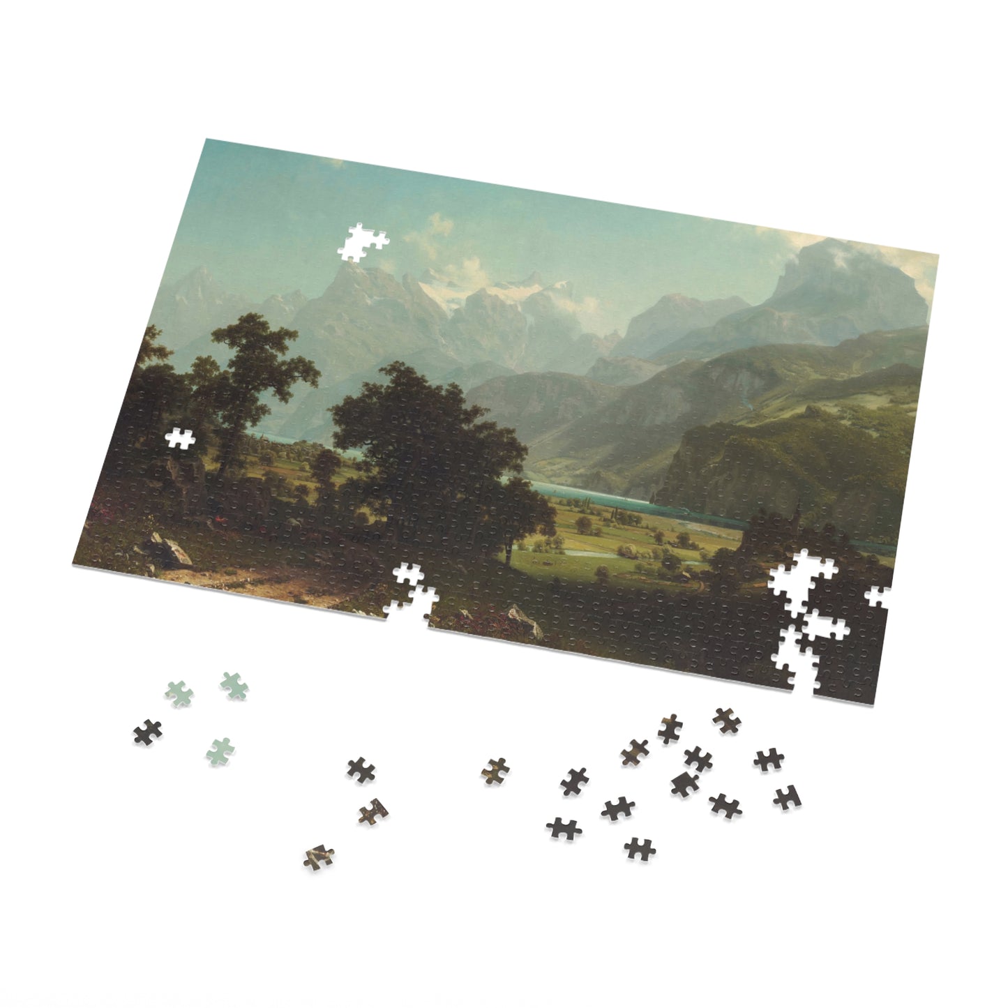 Bierstadt, Albert - Lake Lucerne (1858) - 1000pc Jigsaw Puzzle