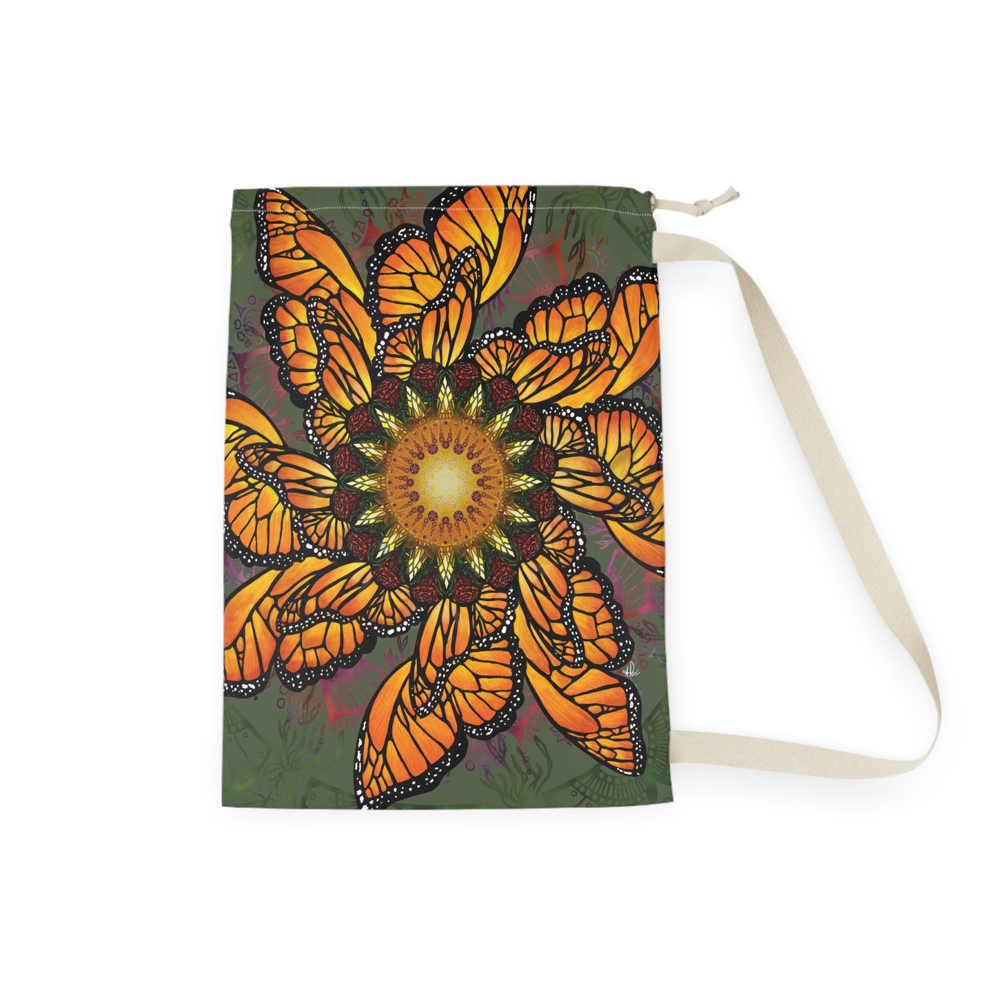 Pacio, Adam - Monarch Butterfly Mandala - Laundry Bag