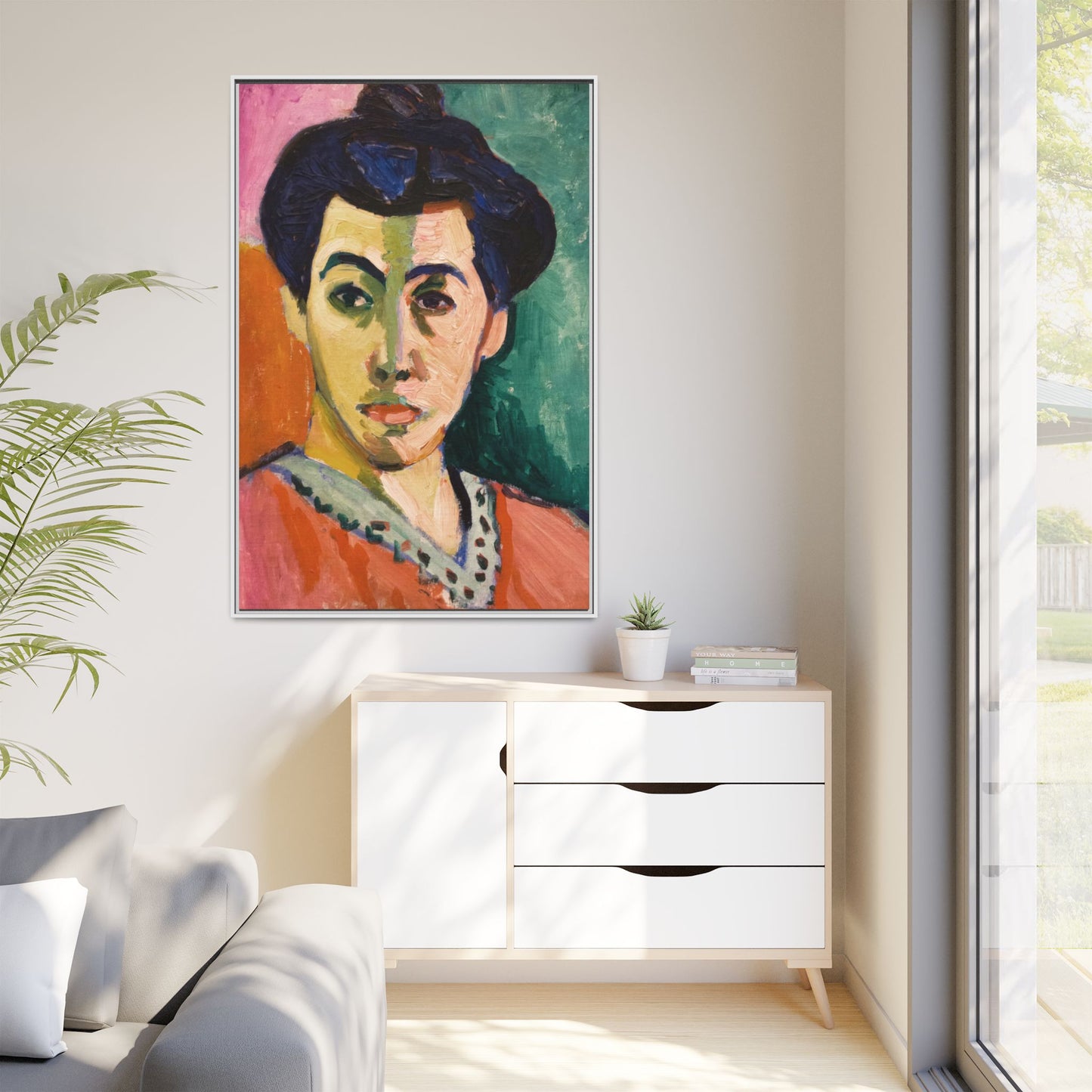 Matisse, Henri - The Green Stripe (1905) - Matte Canvas, Framed