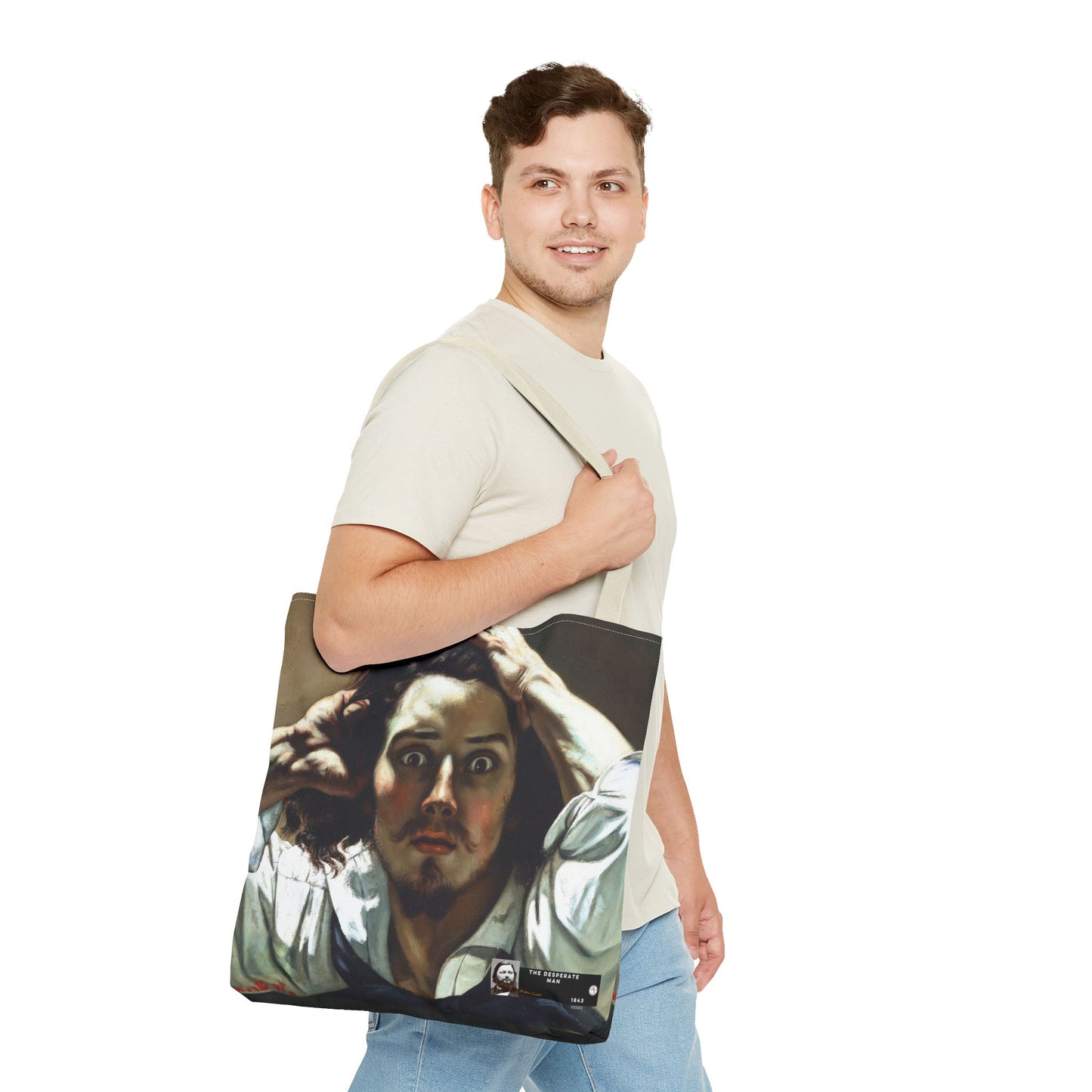 Courbet, Gustave - The Desperate Man (1843) - Tote Bag