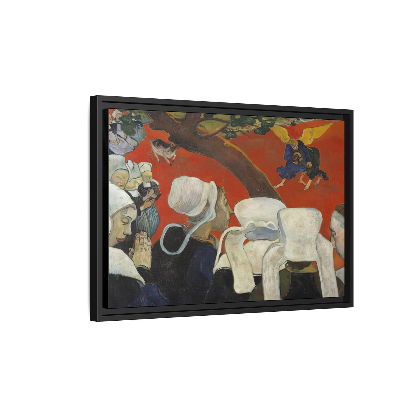 Gauguin, Paul - Vision of the Sermon (Jacob Wrestling with the Angel) (1888) - Matte Canvas, Framed