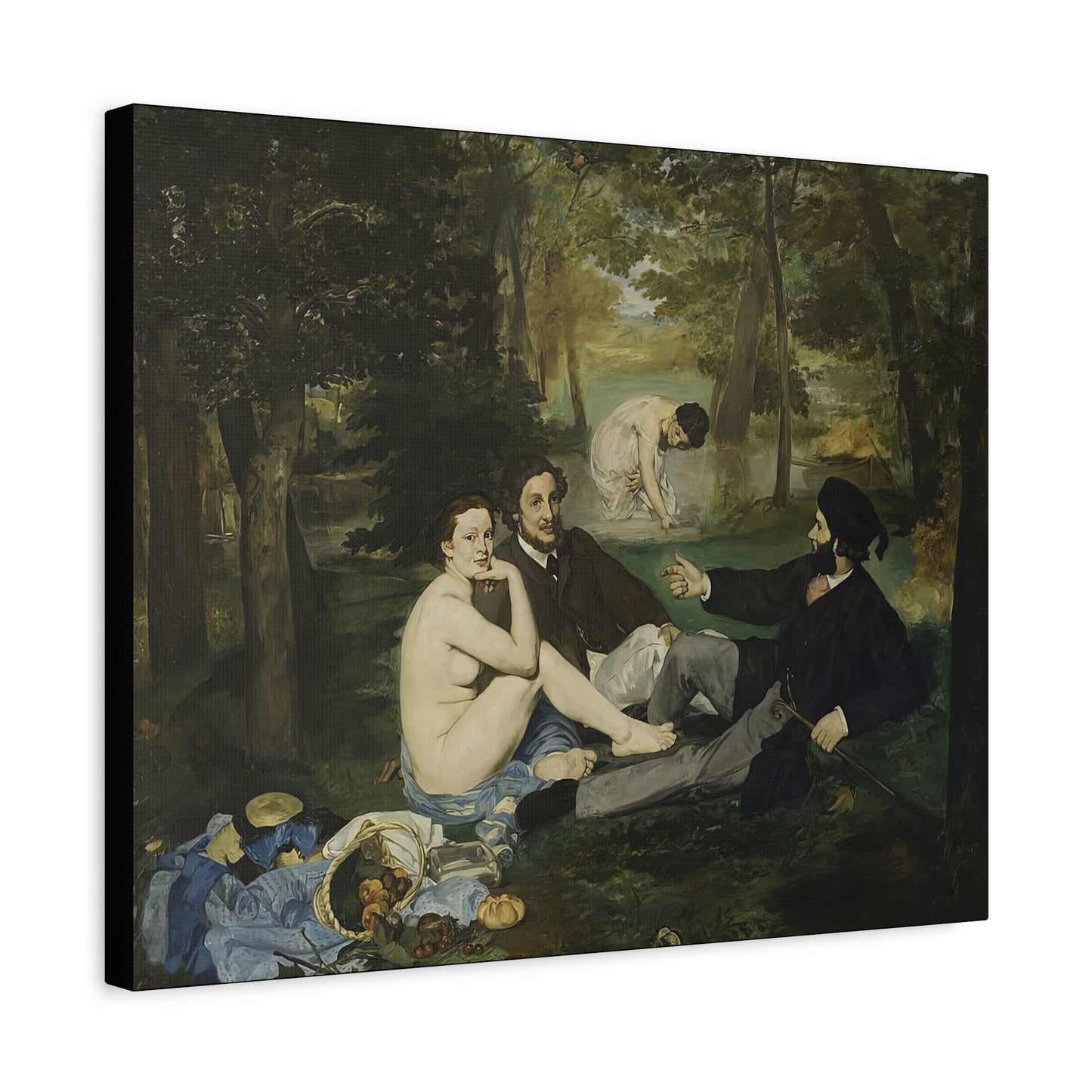 Manet, Édouard - Luncheon on the Grass (1863) - Canvas Block, unframed