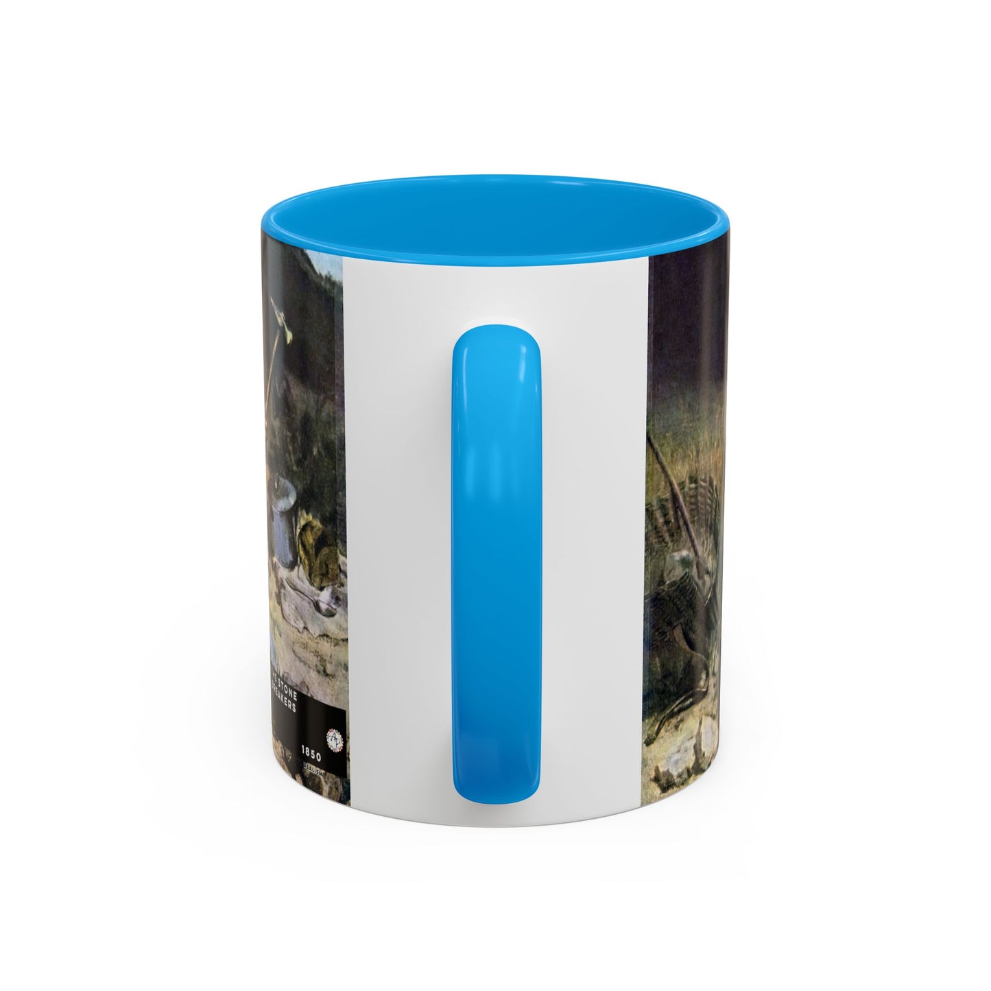 Courbet, Gustave - The Stone Breakers (1850) - Colorful Accent Mugs