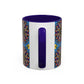 Pacio, Adam - Emerald Arrows Mandala - Colorful Accent Mugs