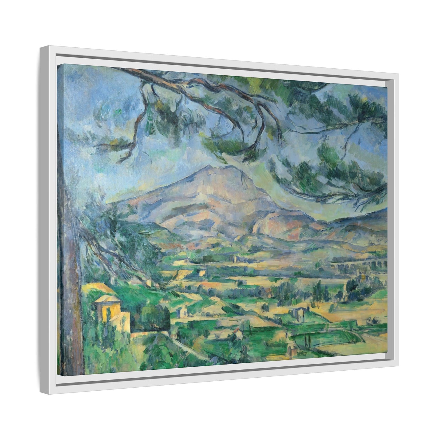 Cézanne, Paul - Mont Sainte-Victoire with Large Pine (1887) - Matte Canvas, Framed