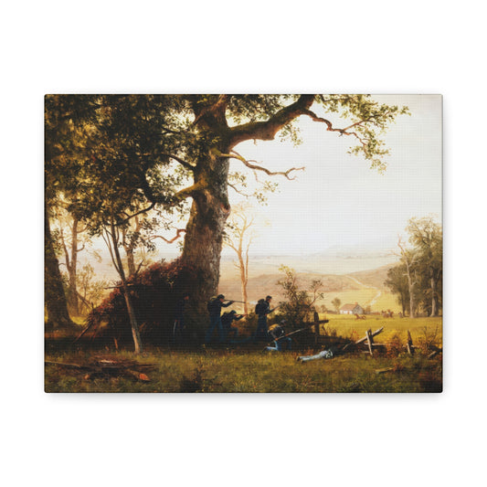 Bierstadt, Albert -  Guerrilla Warfare (1861) - Canvas Block, unframed
