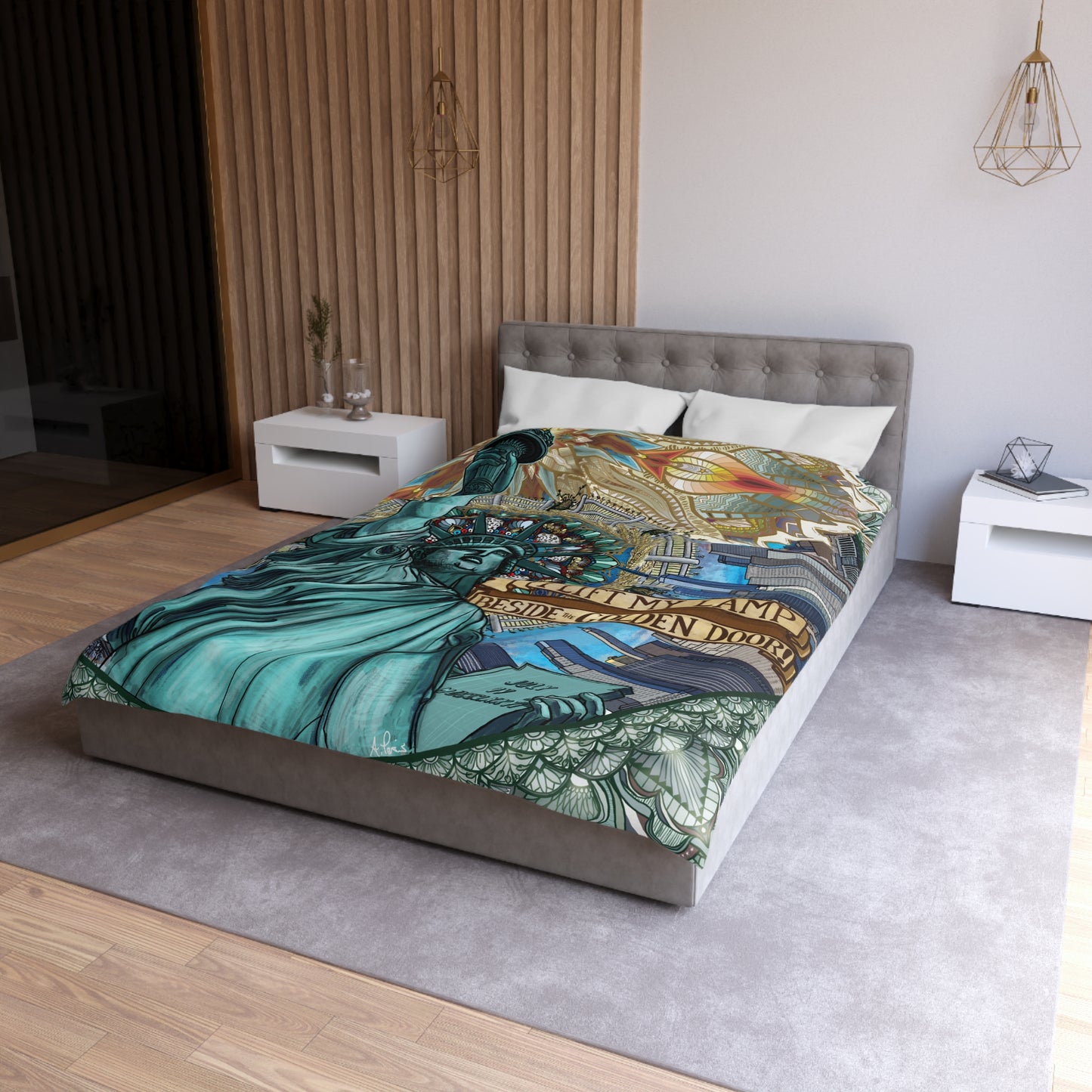 Pacio, Adam - Liberty Mandala - Microfiber Duvet Cover