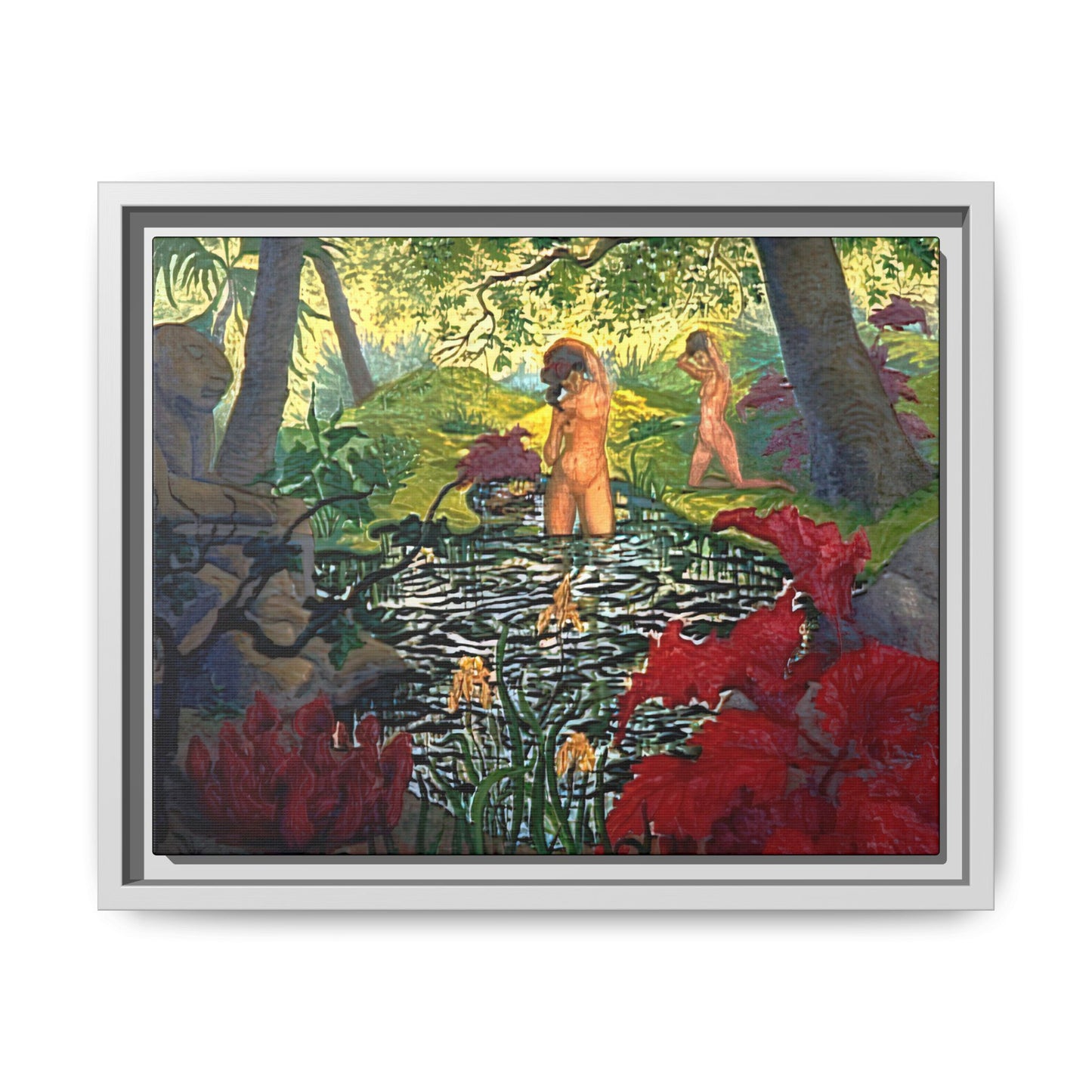 Ranson, Paul - The Lotus Bather (1906) - Matte Canvas, Framed