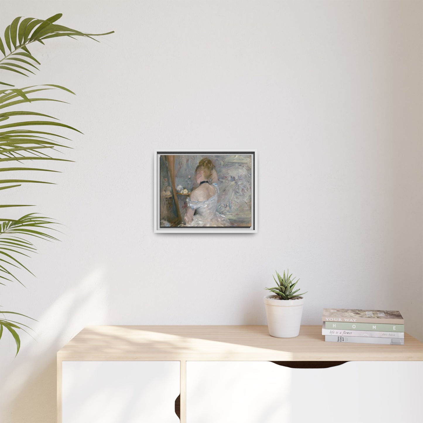 Morisot, Berthe - Woman at Her Toilette (1880) - Matte Canvas, Framed