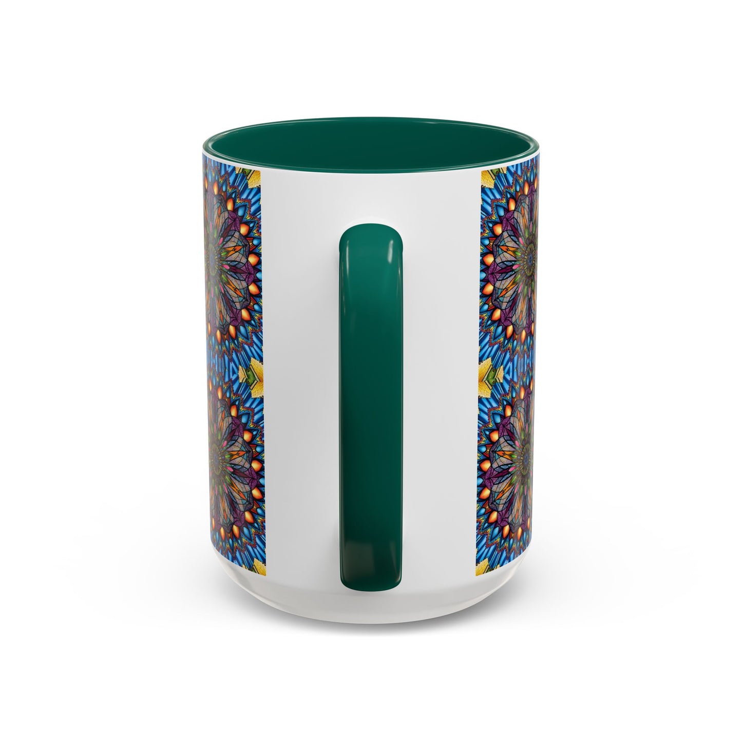 Pacio, Adam - Emerald Arrows Mandala - Colorful Accent Mugs