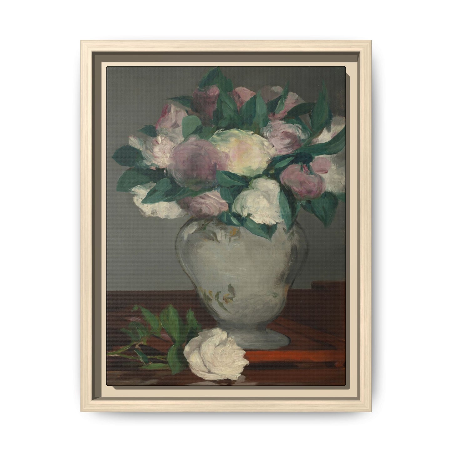 Manet, Édouard - Peonies (1864) - Matte Canvas, Framed