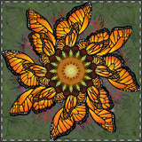 Monarch Butterfly Mandala - Satin Poster