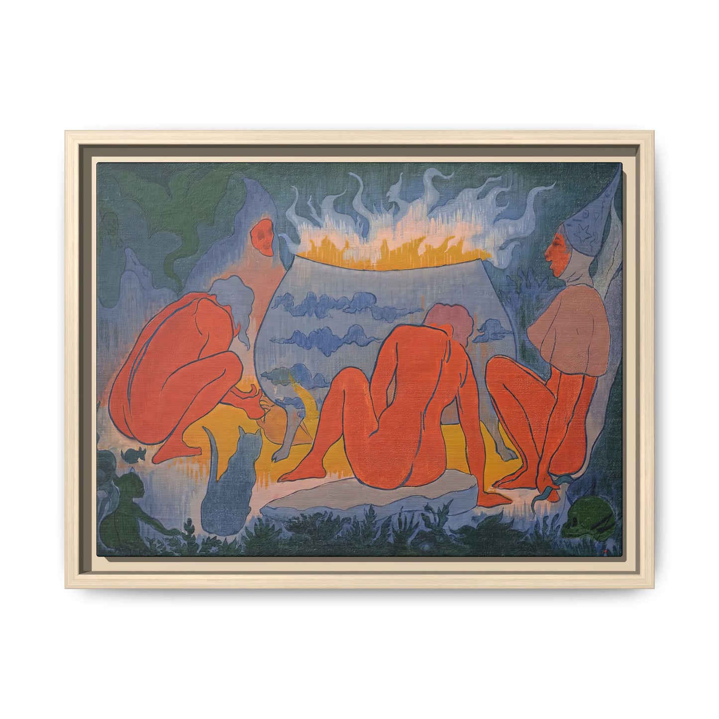 Ranson, Paul - Witches Around the Fire (1891) - Matte Canvas, Framed