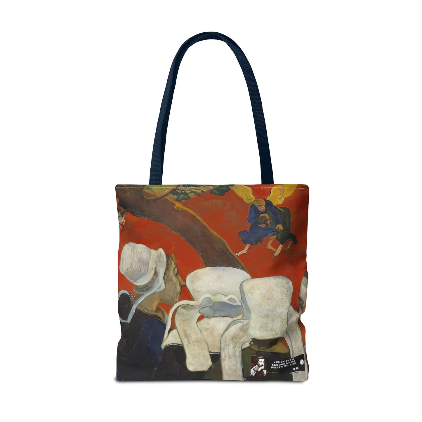 Gauguin, Paul - Vision of the Sermon (Jacob Wrestling with the Angel) (1888) - Tote Bag