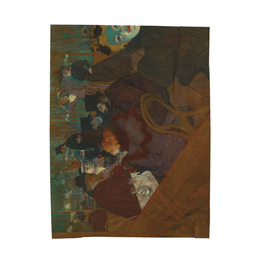 Toulouse-Lautrec, Henri - At the Moulin Rouge (1892) - Velveteen Plush Blanket
