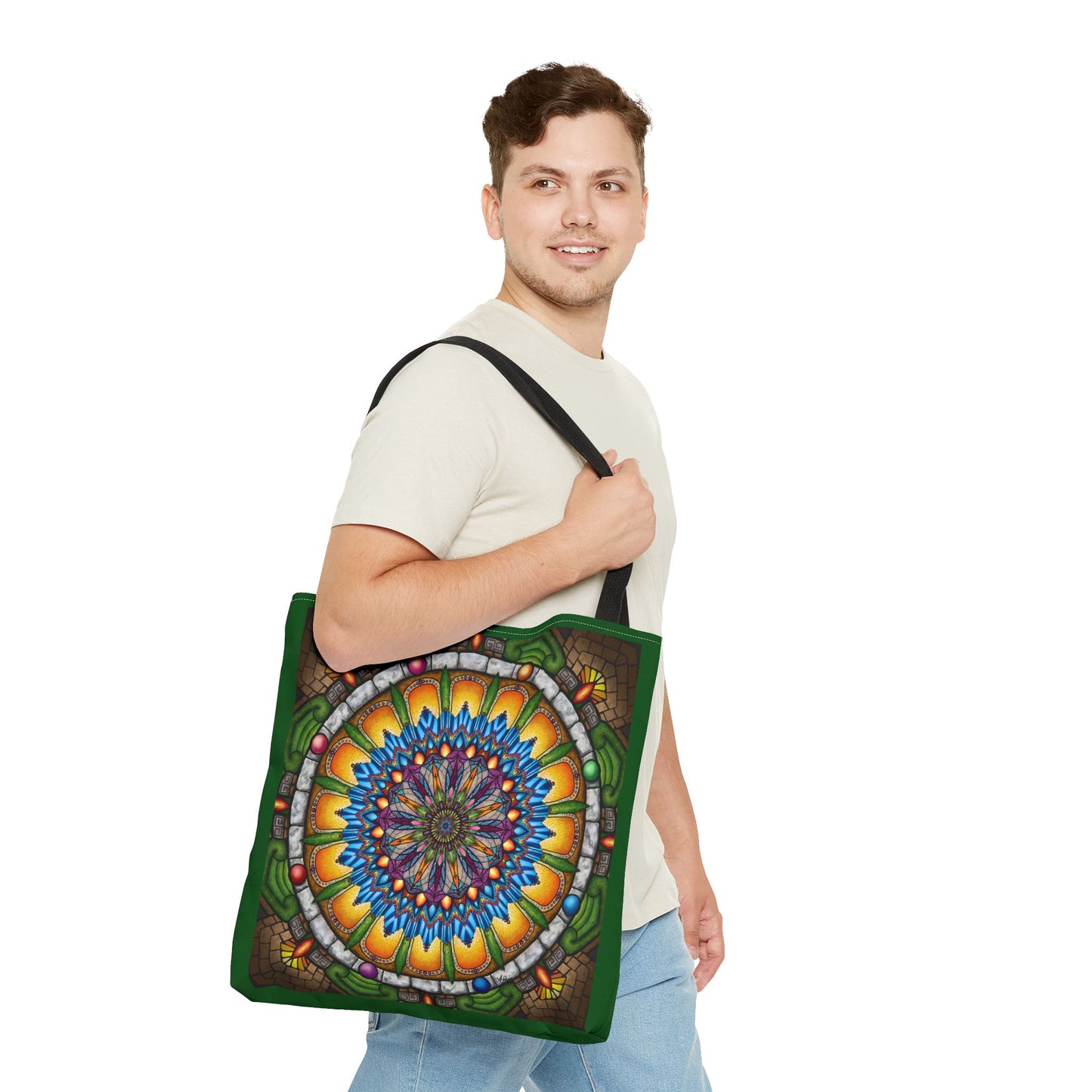 Emerald Arrows Mandala - Tote Bag