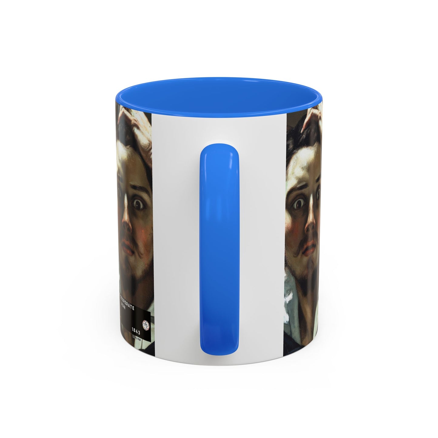 Courbet, Gustave - The Desperate Man (1843) - Colorful Accent Mugs