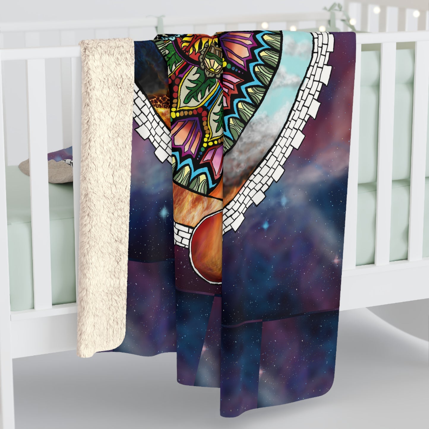 Lunar Rites Mandala - Sherpa Fleece Blanket