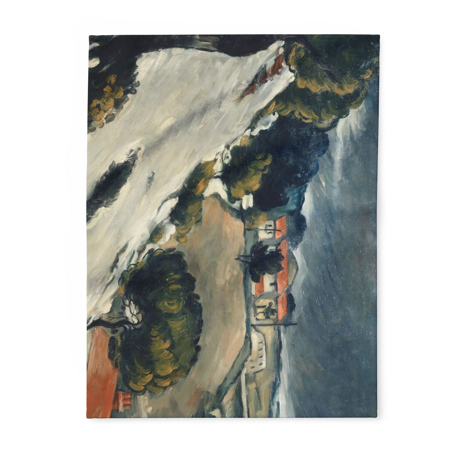Cézanne, Paul - L’Estaque, Melting Snow (1870) - Arctic Fleece Blanket