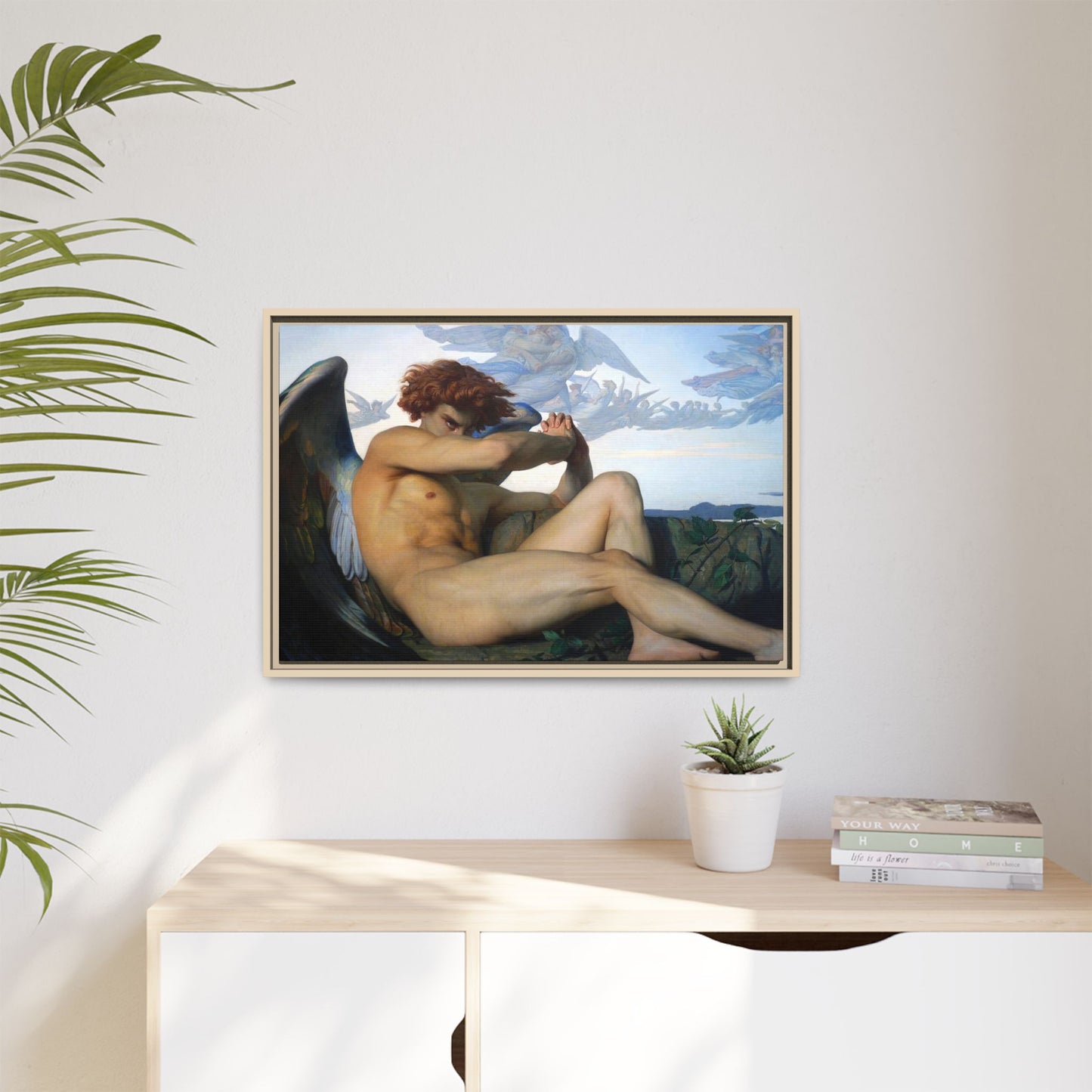 Cabanel, Alexandre - The Fallen Angel (1847) - Matte Canvas, Framed