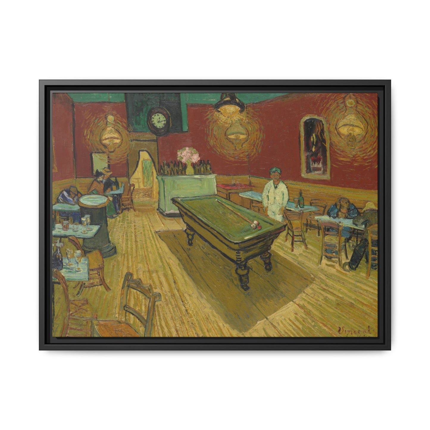 Van Gogh, Vincent - The Night Cafe (1888) - Matte Canvas, Framed