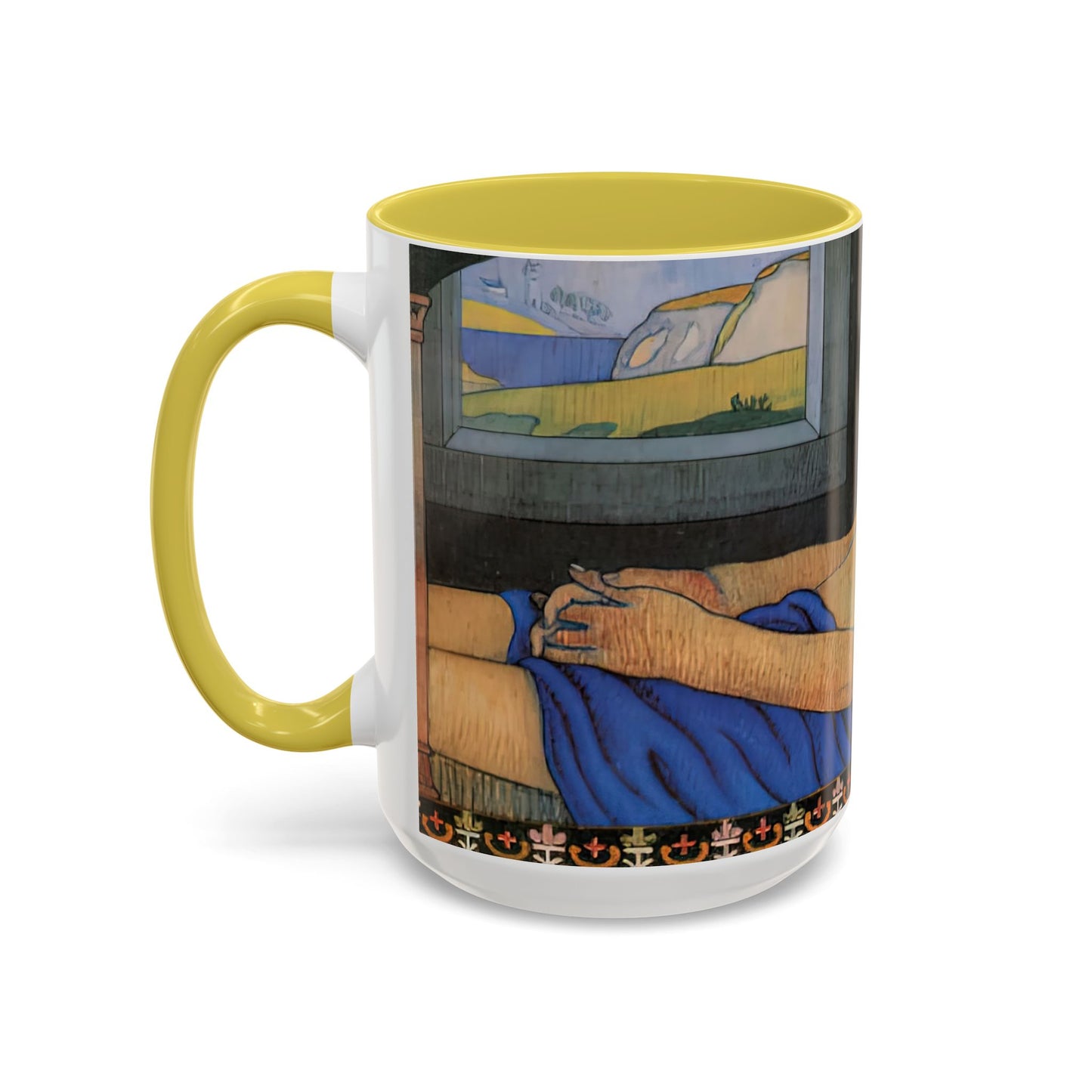 Filiger, Charles - The Recumbent Christ (1895) - Colorful Accent Mugs