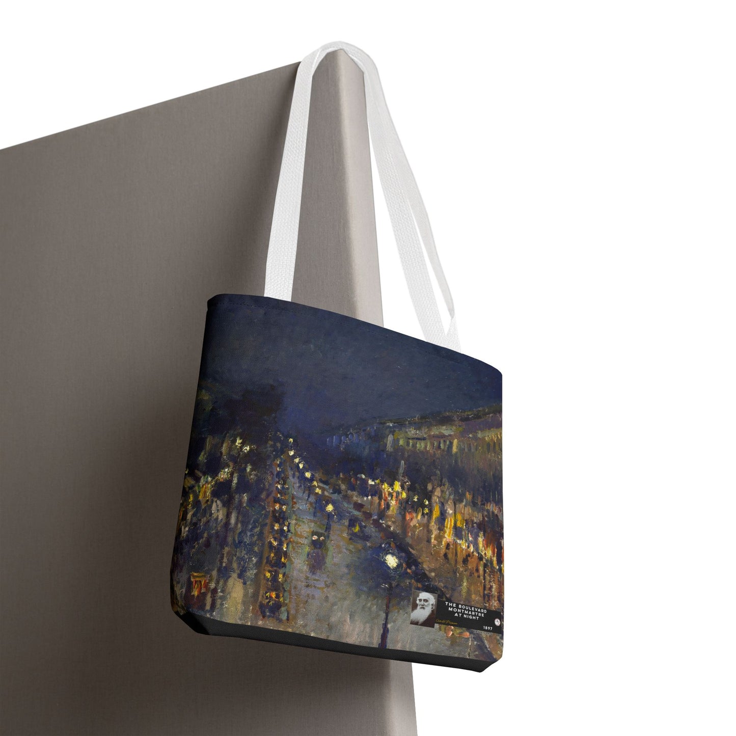 Pissarro, Camille - The Boulevard Montmartre At Night (1897) - Tote Bag