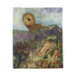 Redon, Odilon - The Cyclops (1914) - Velveteen Plush Blanket