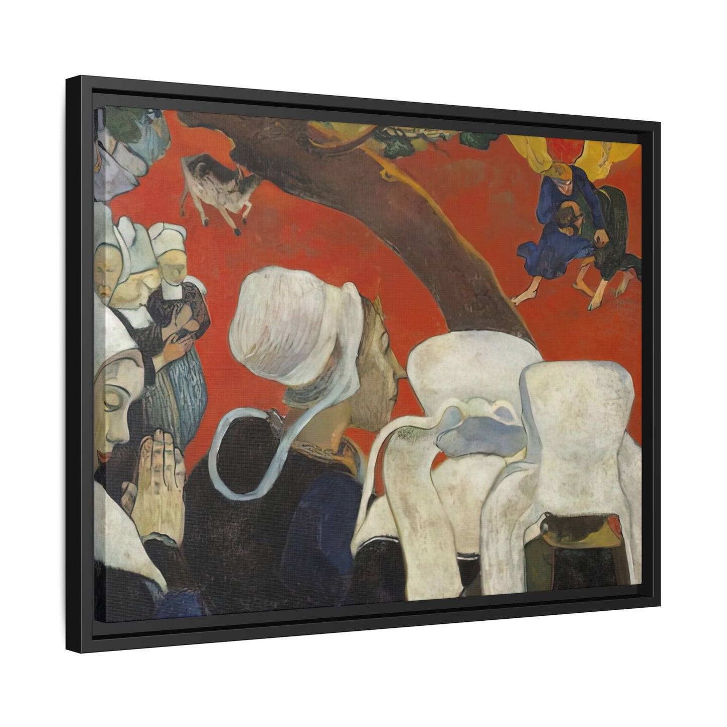 Gauguin, Paul - Vision of the Sermon (Jacob Wrestling with the Angel) (1888) - Matte Canvas, Framed