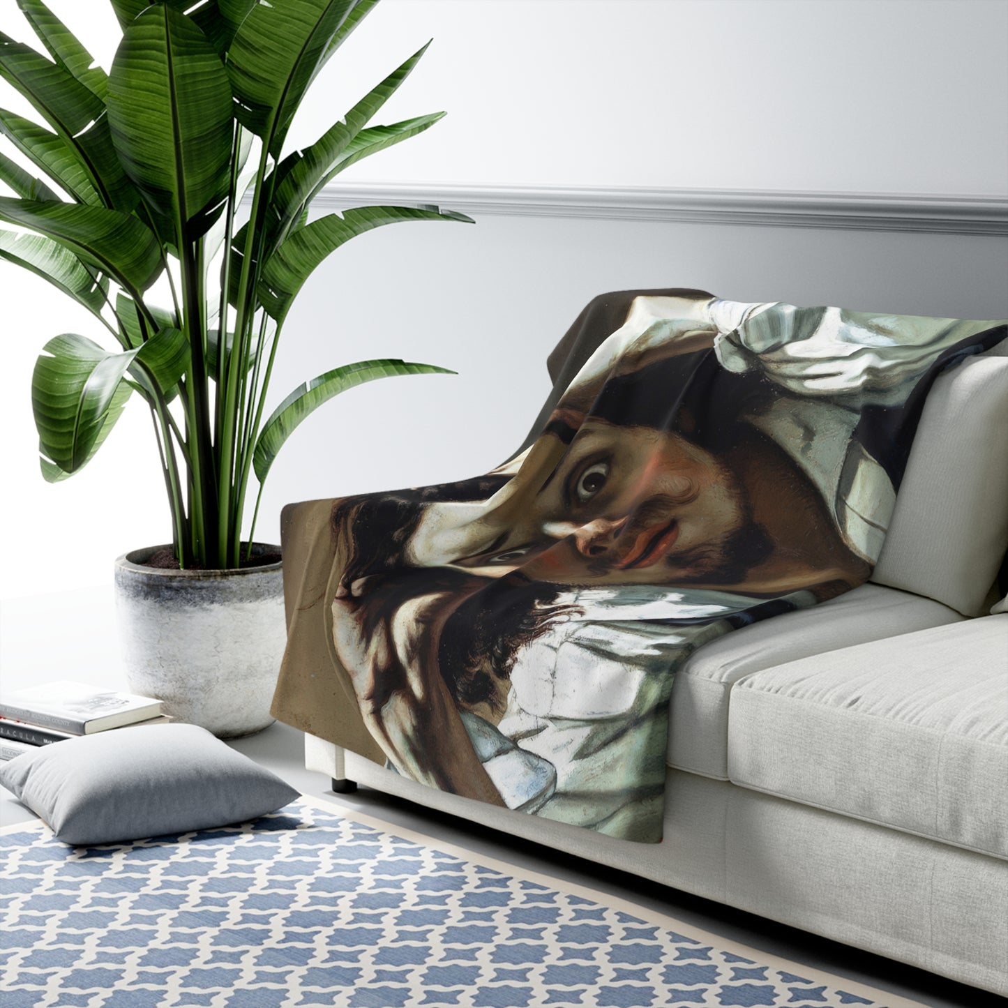 Courbet, Gustave - The Desperate Man (1843) - Sherpa Fleece Blanket