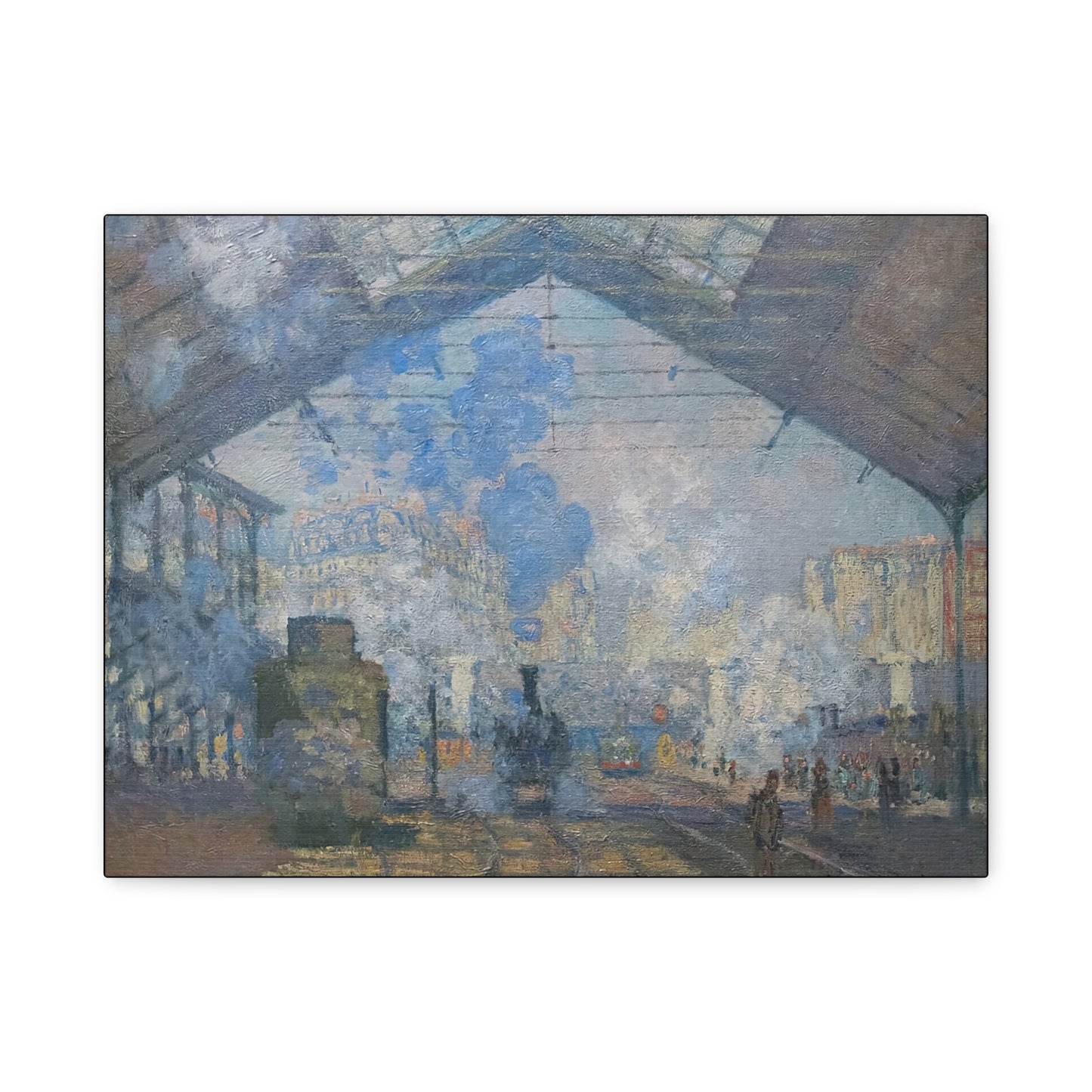 Monet, Claude - Le Gare Saint-Lazare (1877) - Canvas Block, unframed