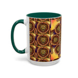 Lion Summer Mandala - Colorful Accent Mugs