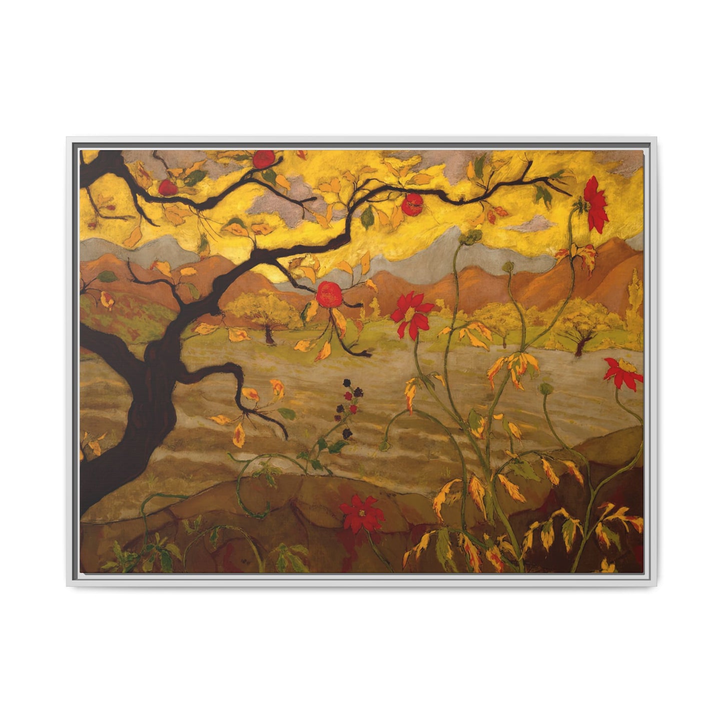 Ranson, Paul - Apple Tree with Red Fruit (1902) - Matte Canvas, Framed