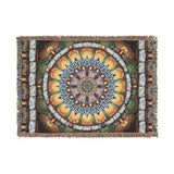 Emerald Arrows Mandala - Woven Blanket