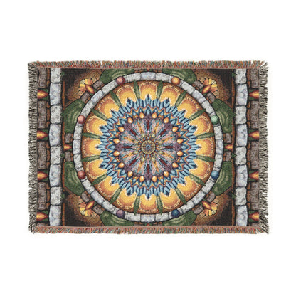 Pacio, Adam - Emerald Arrows Mandala - Woven Blanket