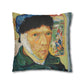 Van Gogh, Vincent - Self Portrait with Bandaged Ear (1889) - Suede Square Pillowcase