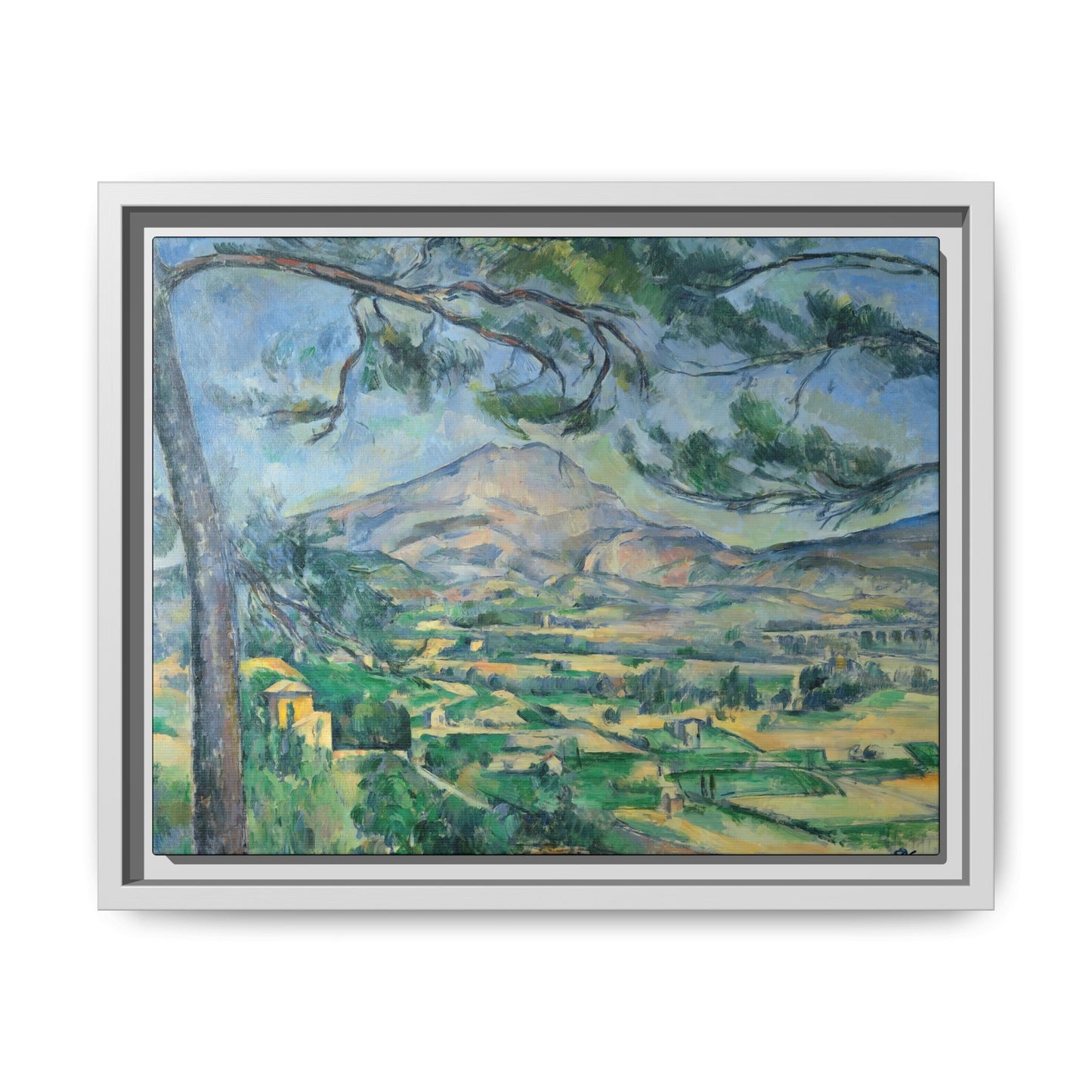 Cézanne, Paul - Mont Sainte-Victoire with Large Pine (1887) - Matte Canvas, Framed