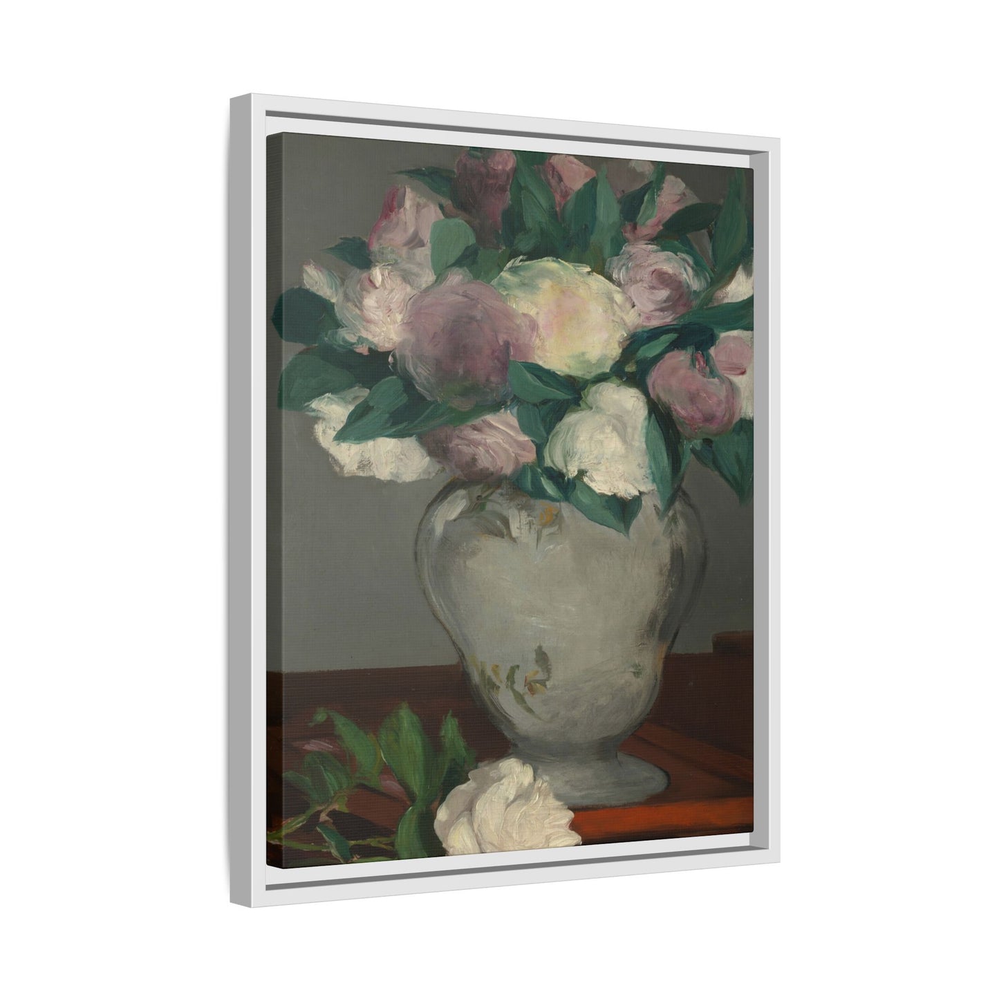 Manet, Édouard - Peonies (1864) - Matte Canvas, Framed