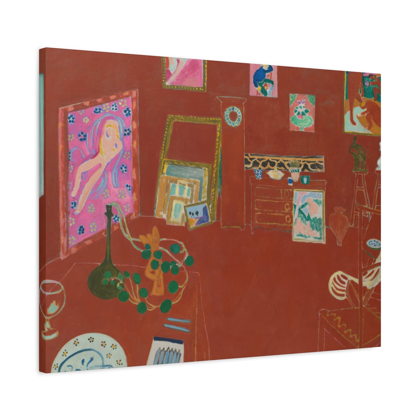 Matisse, Henri - The Red Studio (1911) - Canvas Block, unframed