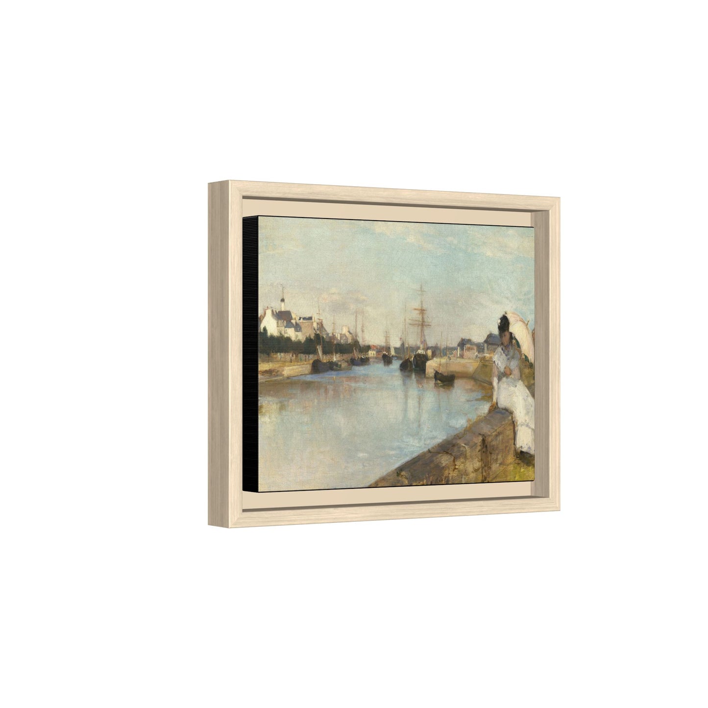 Morisot, Berthe - The Harbor at Lorient (1869) - Matte Canvas, Framed
