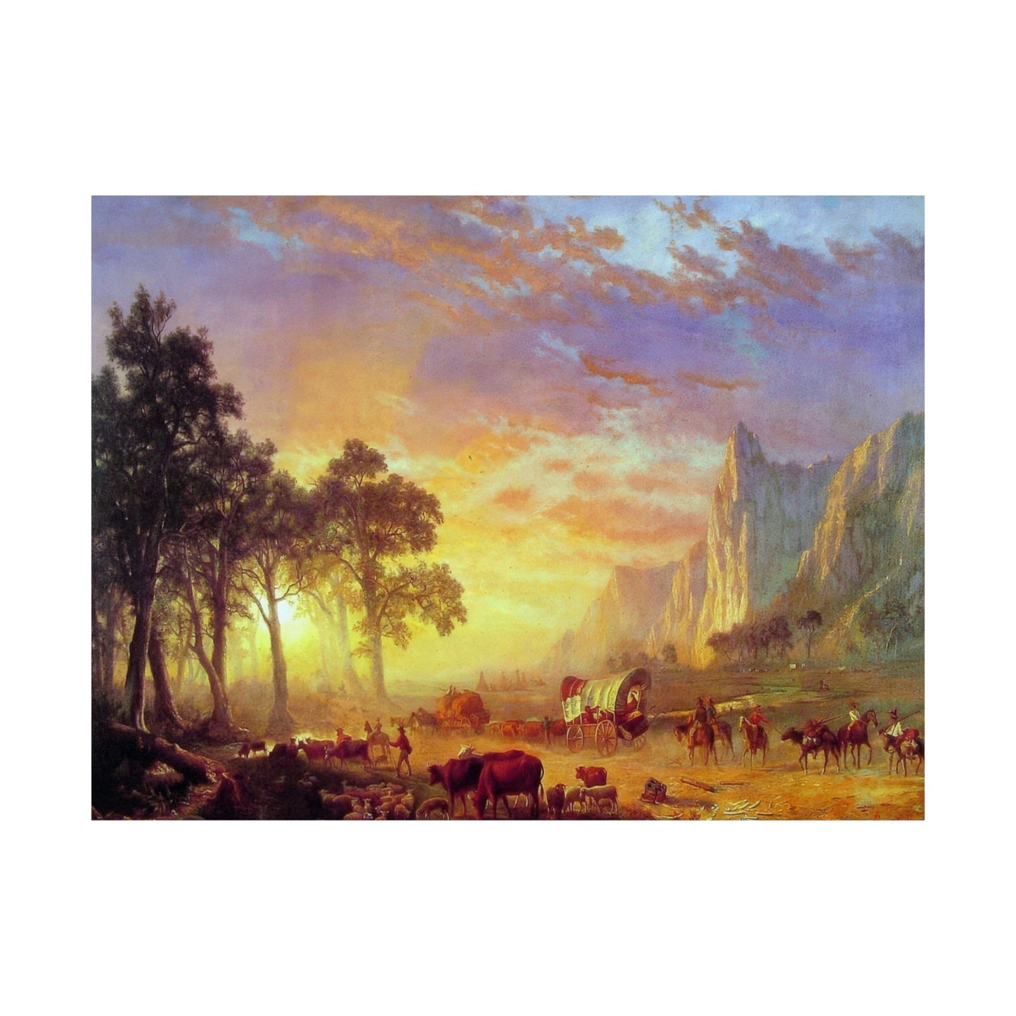 Bierstadt, Albert - Oregon Trail (1869) - Satin Posters