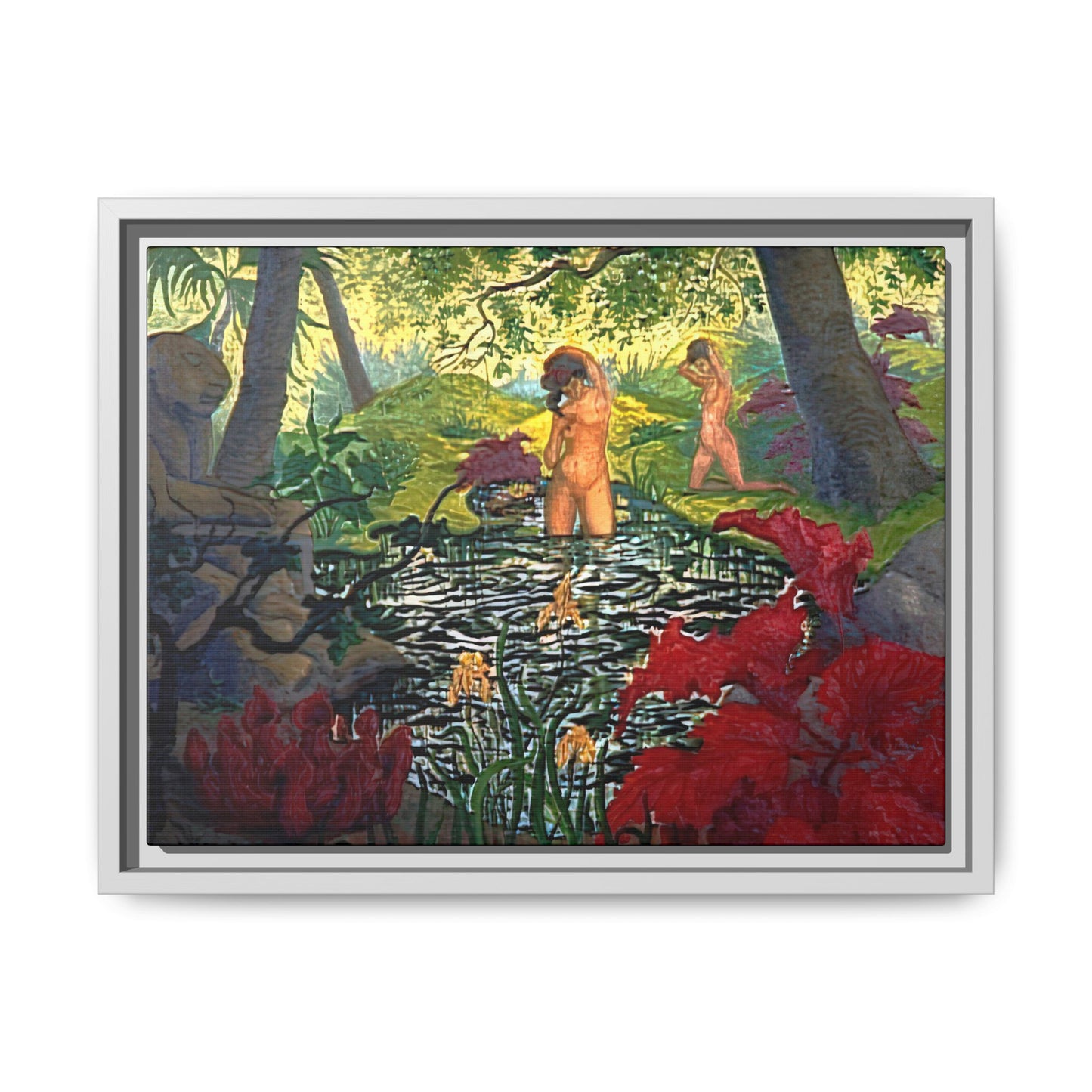 Ranson, Paul - The Lotus Bather (1906) - Matte Canvas, Framed