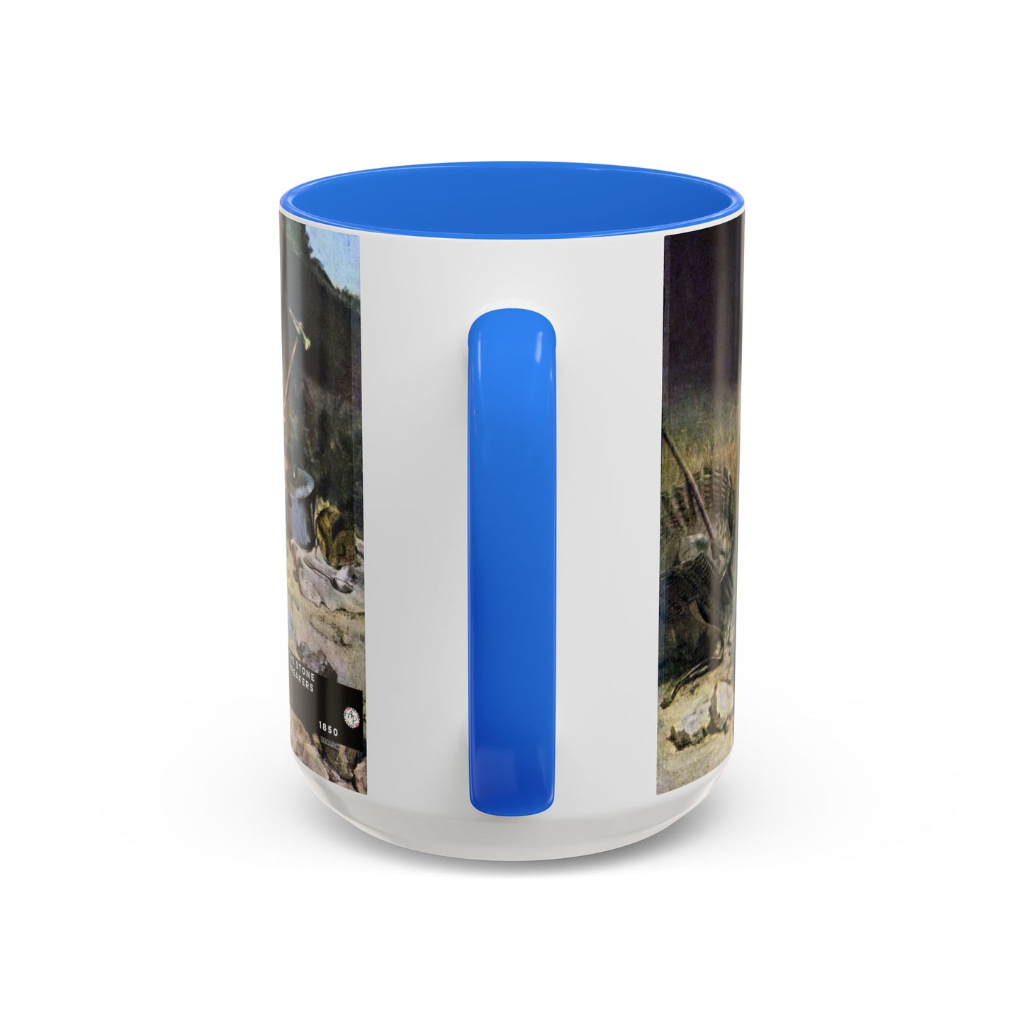 Courbet, Gustave - The Stone Breakers (1850) - Colorful Accent Mugs
