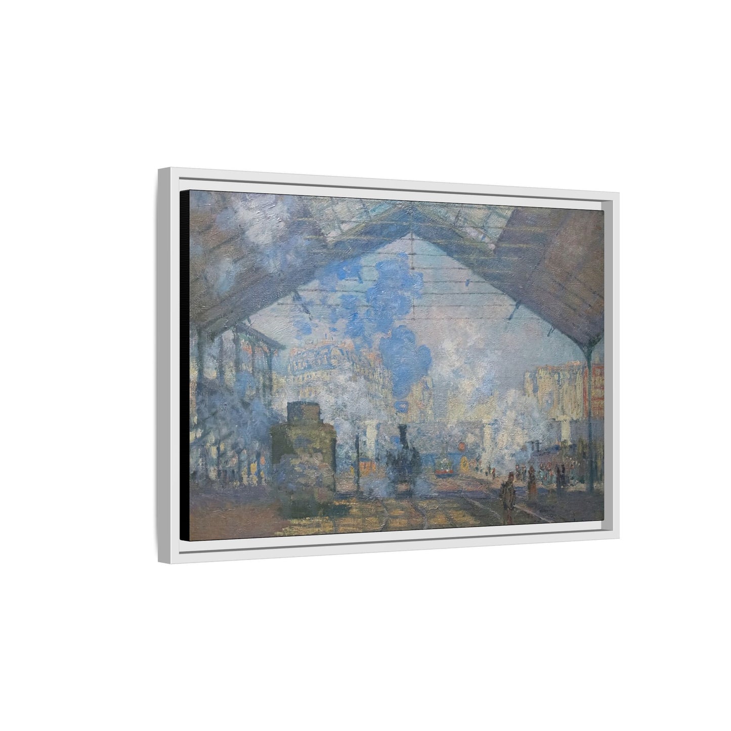 Monet, Claude - Le Gare Saint-Lazare (1877) - Matte Canvas, Framed