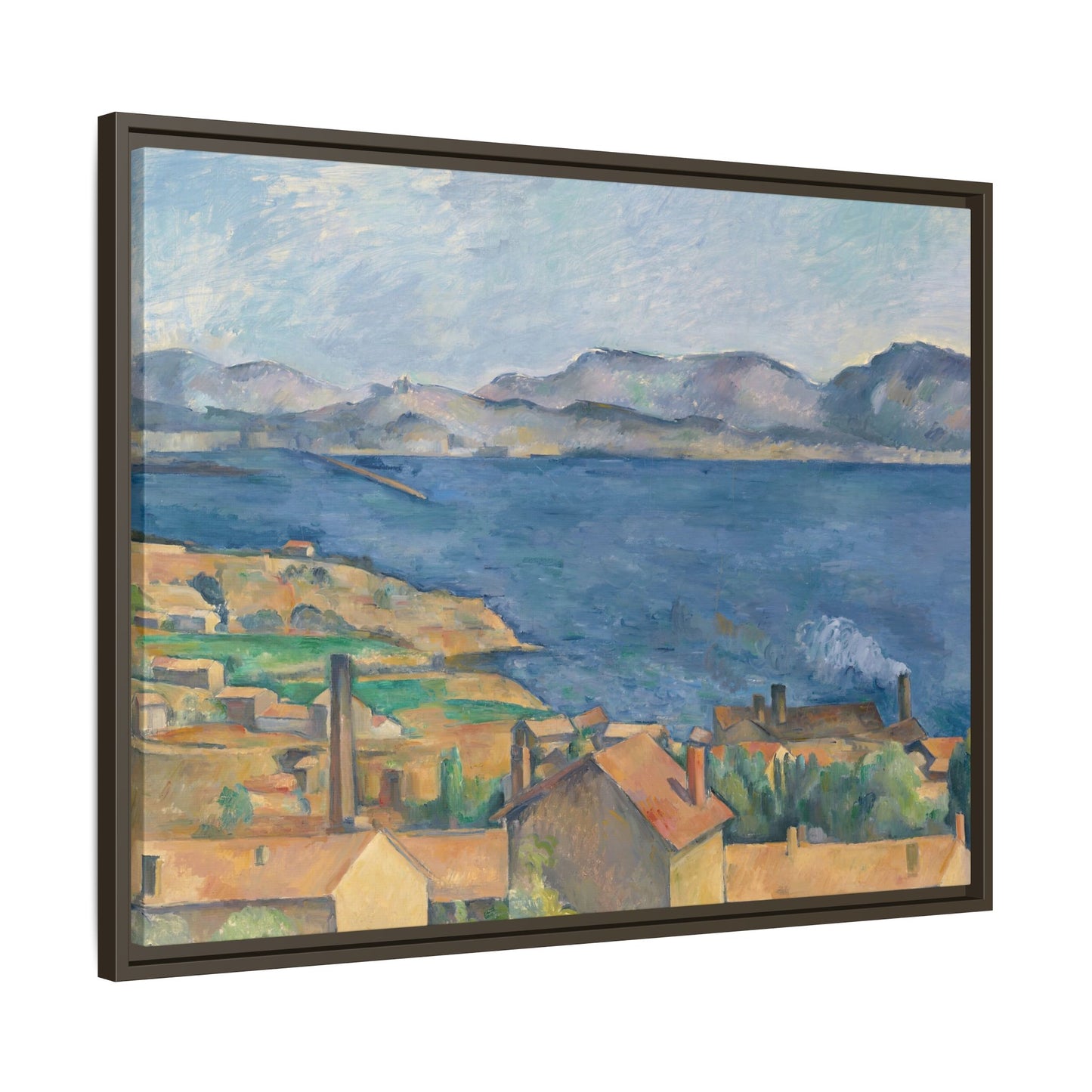Cézanne, Paul - The Bay of Marseille, Seen from L'Estaque (1885) - Matte Canvas, Framed