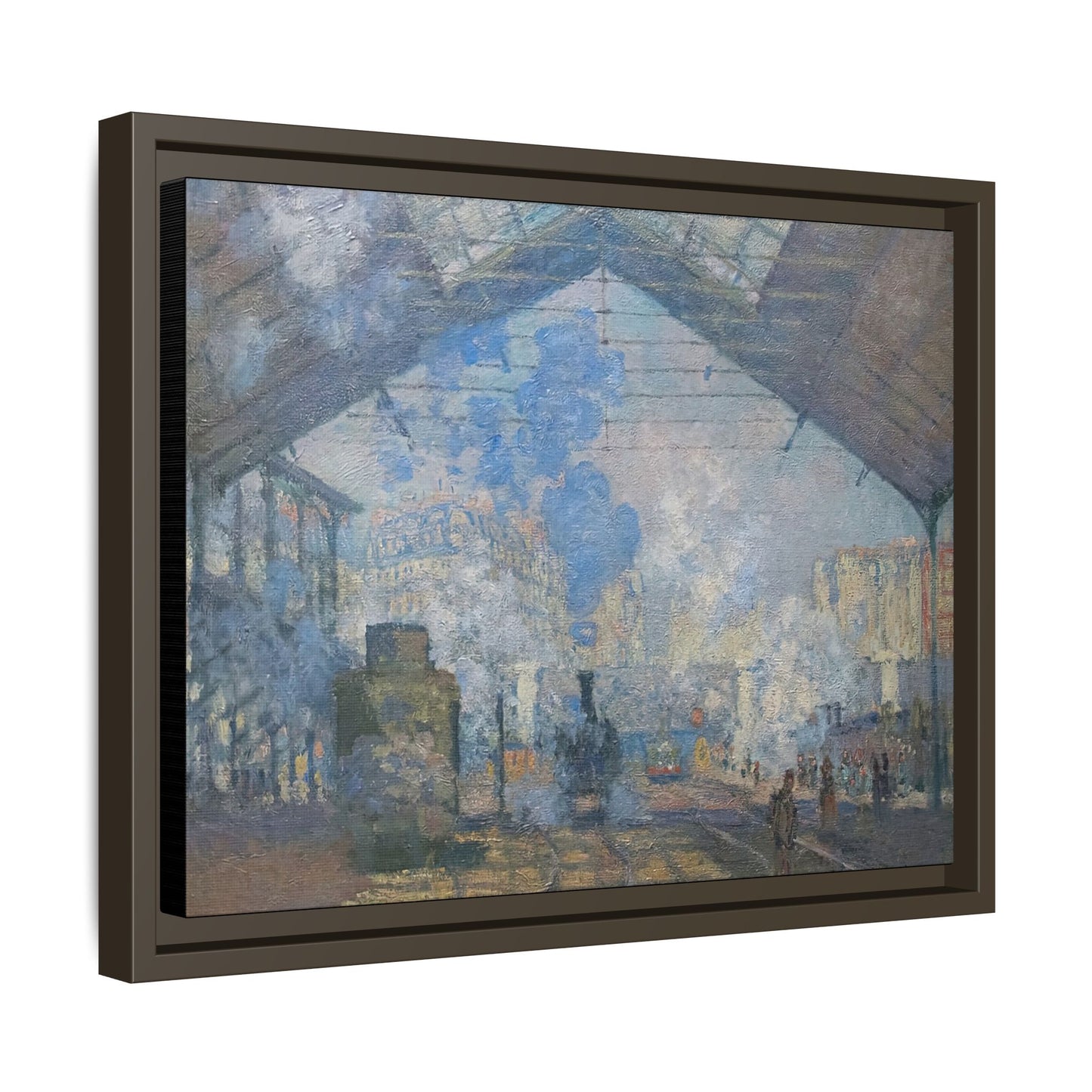 Monet, Claude - Le Gare Saint-Lazare (1877) - Matte Canvas, Framed